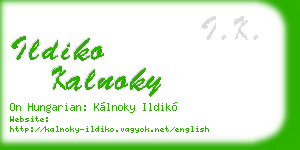 ildiko kalnoky business card